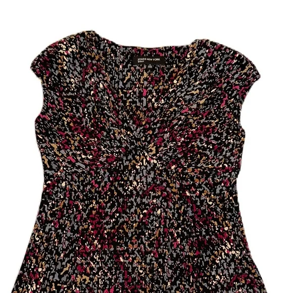 Jones New York Multi Color Print Stretchy Flowy - Picture 4 of 9